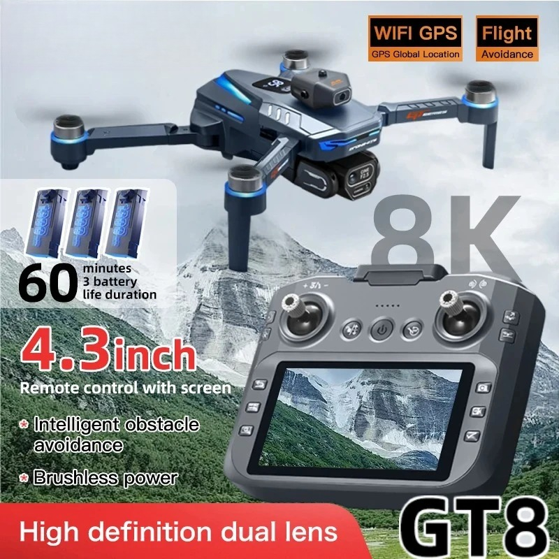 Drone Gps Rc Tt36 - Drone Original GT8 8K Profissional com