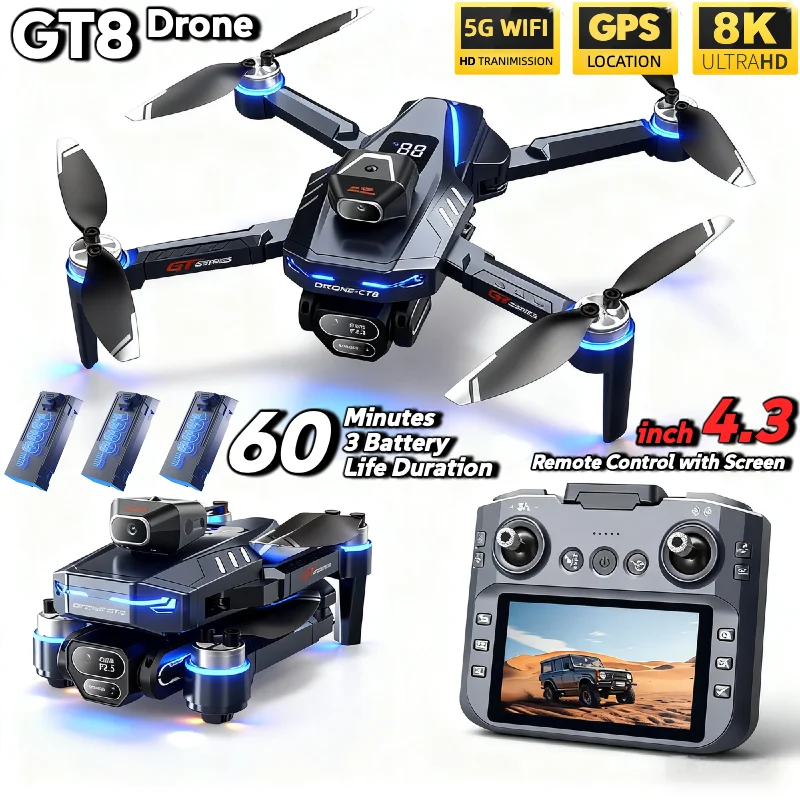 Quente para lsrc gt8 drone 4k  - Drone Gps Rc Tt36 avaliação e preço