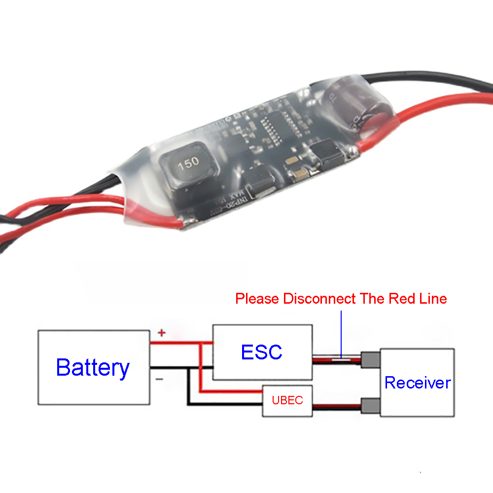 Ubec bec 15a 6s-12s regulador  - Drone Switch Rc avaliação e preço