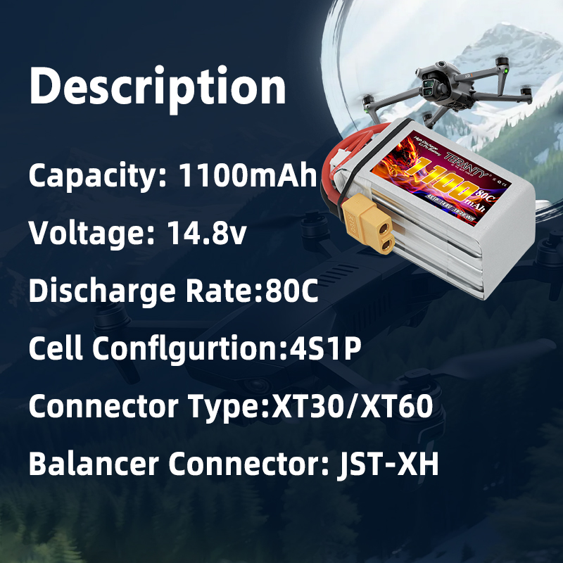 Bateria Lipo TERANTY 4S 1100mA - Drone Rc Race avaliação e preço