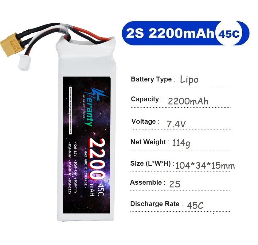 2 peças 7.4v lipo 2s bateria 1 - Drone Rc Race avaliação e preço