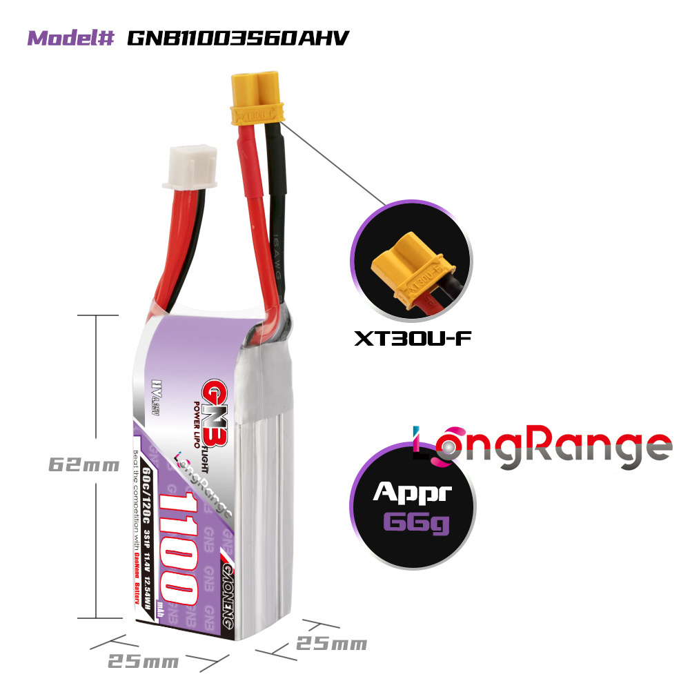Gbn 1100mah 2S 3S 4S 6S 60c/12 - Drone Rc Race avaliação e preço
