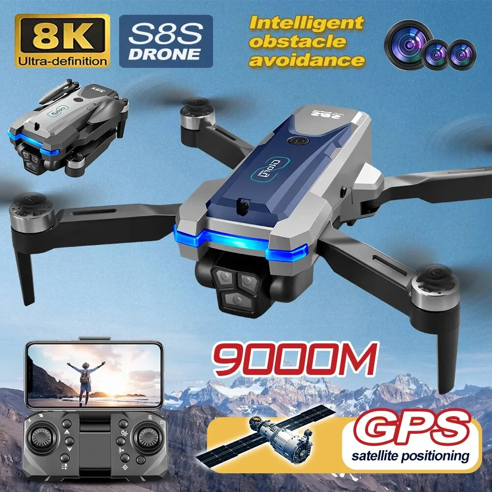 Dobrável RC S8S GPS Drone, 5G  - Drone Kf Rc avaliação e preço